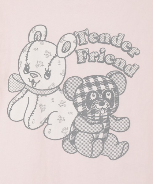Candy Stripper(キャンディストリッパー)の「TENDER FRIEND Tシャツ(Tシャツ/カットソー・レディース・チャコール/ピンク/オフホワイト・M/L/XL)」の8枚目の写真