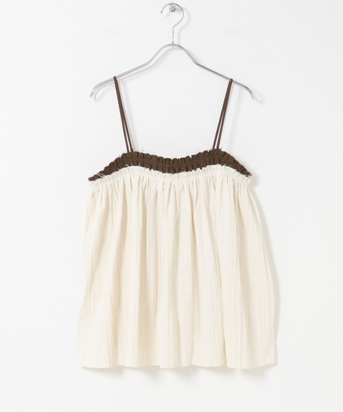 KBF（ケイビーエフ）の「バイカラークリンクルビスチェ（その他トップス・レディース・グリーン系その他/ホワイト系その他/グレー系その他・ONE）」の22枚目の写真