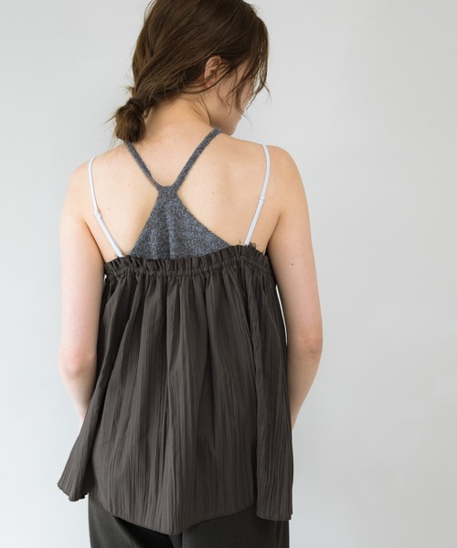 KBF（ケイビーエフ）の「バイカラークリンクルビスチェ（その他トップス・レディース・グリーン系その他/ホワイト系その他/グレー系その他・ONE）」の12枚目の写真