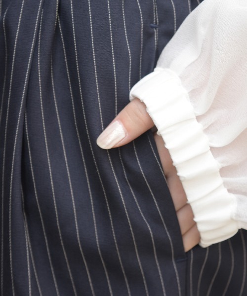 axes femme(アクシーズファム)の「フリルレースワイドパンツ(その他パンツ・レディース・グレー/サックスブルー/ネイビー・FREE)」の10枚目の写真