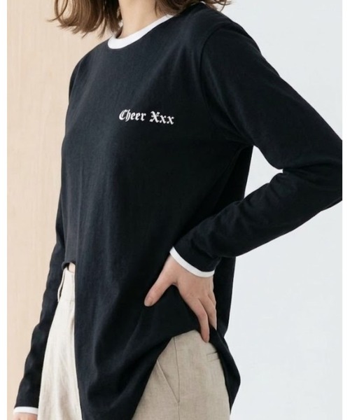 CHEER(チアー)の「アシンメトリー デザイン ロンTEE(Tシャツ/カットソー・レディース・ブラック/イエロー・L/M/S)」の5枚目の写真