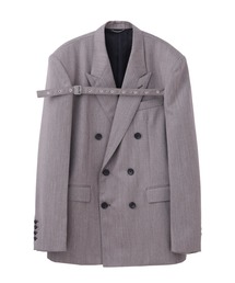 JOHN LAWRENCE SULLIVAN（ジョンローレンスサリバン）の「WOOL GABARDINE FLONT STRAP DOUBLE BREASTED JACKET（テーラードジャケット）」