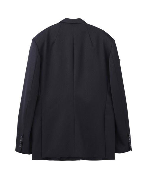 JOHN LAWRENCE SULLIVAN(ジョンローレンスサリバン)の「WOOL GABARDINE FLONT STRAP DOUBLE BREASTED JACKET(テーラードジャケット・メンズ・ブラック・46/48/44)」の2枚目の写真