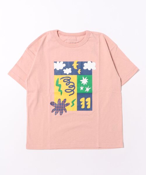 and D. petit main（アンドディープティマイン）の「【365D】おちゃめ半袖T（Tシャツ/カットソー・キッズ・ライトグレー/イエロー/ピンク/ブルー/オフホワイト・130cm/120cm/140cm/110cm/100cm/90cm）」の5枚目の写真