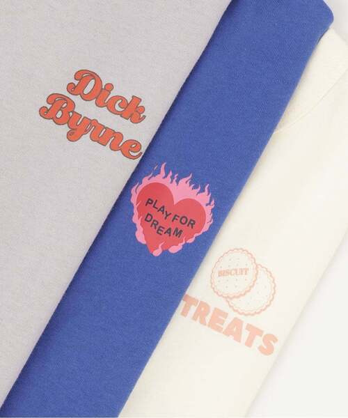 and D. petit main（アンドディープティマイン）の「【365D】おちゃめ半袖T（Tシャツ/カットソー・キッズ・ライトグレー/イエロー/ピンク/ブルー/オフホワイト・130cm/120cm/140cm/110cm/100cm/90cm）」の8枚目の写真