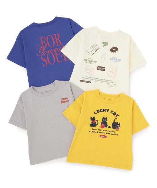 and D. petit main（アンドディープティマイン）の「【365D】おちゃめ半袖T（Tシャツ/カットソー・キッズ・ライトグレー/イエロー/ピンク/ブルー/オフホワイト・130cm/120cm/140cm/110cm/100cm/90cm）」の16枚目の写真