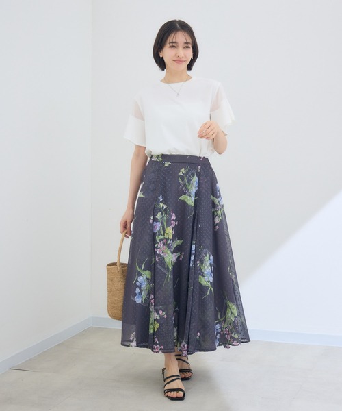 Pillini（ピリーニ）の「袖フレアシアーカットソー（Tシャツ/カットソー・レディース・オフホワイト/ブラック・MEDIUM）」の11枚目の写真