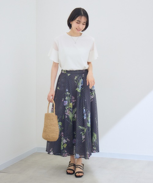 Pillini（ピリーニ）の「袖フレアシアーカットソー（Tシャツ/カットソー・レディース・オフホワイト/ブラック・MEDIUM）」の12枚目の写真