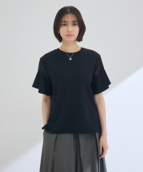 Pillini（ピリーニ）の「袖フレアシアーカットソー（Tシャツ/カットソー・レディース・オフホワイト/ブラック・MEDIUM）」の18枚目の写真