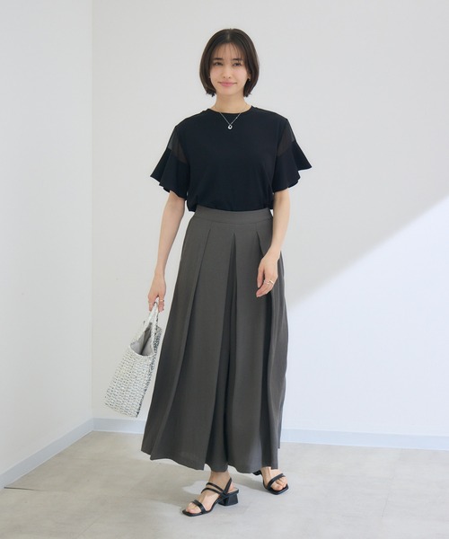Pillini（ピリーニ）の「袖フレアシアーカットソー（Tシャツ/カットソー・レディース・オフホワイト/ブラック・MEDIUM）」の17枚目の写真