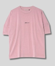 ピグメント加工 バックプリント ショートTシャツ