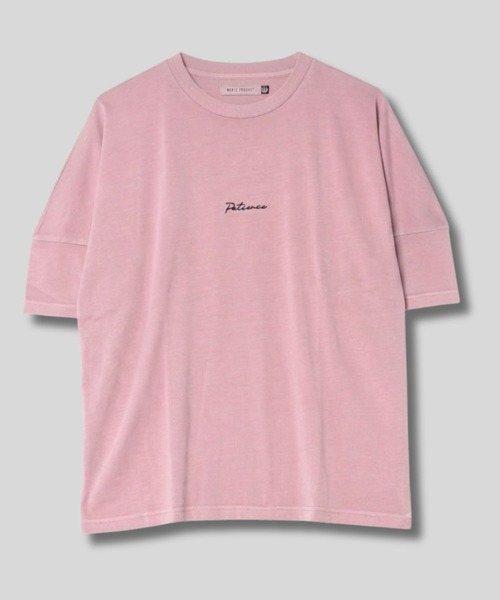 Mac-House(マックハウス)の「ピグメント加工 バックプリント ショートTシャツ(Tシャツ/カットソー・メンズ・ブラック/ピンク/グレイッシュベージュ・L/M/XL)」の3枚目の写真