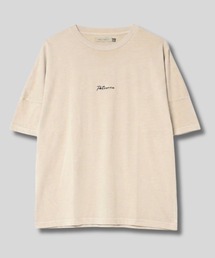 ピグメント加工 バックプリント ショートTシャツ