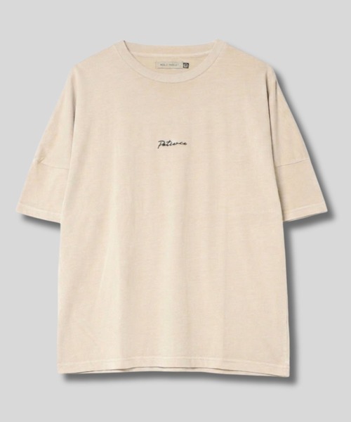 Mac-House(マックハウス)の「ピグメント加工 バックプリント ショートTシャツ(Tシャツ/カットソー・メンズ・ブラック/ピンク/グレイッシュベージュ・L/M/XL)」の2枚目の写真