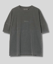 ピグメント加工 バックプリント ショートTシャツ