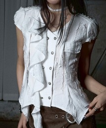 NOT KNOWING（ノットノーイング）の「【NOT KNOWING】Mili Grunge Blouse  / 【ノットノーイング】ミリグランジブラウス（シャツ/ブラウス）」