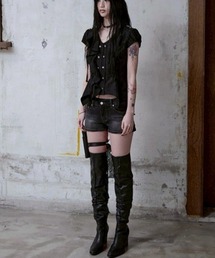 NOT KNOWING（ノットノーイング）の「【NOT KNOWING】Mili Grunge Blouse  / 【ノットノーイング】ミリグランジブラウス（シャツ/ブラウス）」