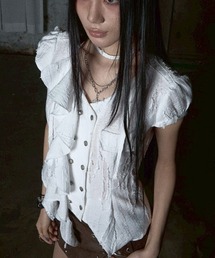 NOT KNOWING（ノットノーイング）の「【NOT KNOWING】Mili Grunge Blouse  / 【ノットノーイング】ミリグランジブラウス（シャツ/ブラウス）」