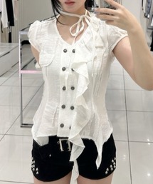 NOT KNOWING（ノットノーイング）の「【NOT KNOWING】Mili Grunge Blouse  / 【ノットノーイング】ミリグランジブラウス（シャツ/ブラウス）」