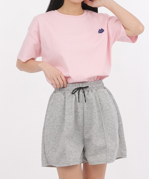 CLOTHY(クロシィ)の「【夏パンツ、これでいいじゃん。】裏COOLスウェットショートパンツ(その他パンツ・レディース・ブラック/ライトグレー/グレー・LARGE/MEDIUM)」の13枚目の写真