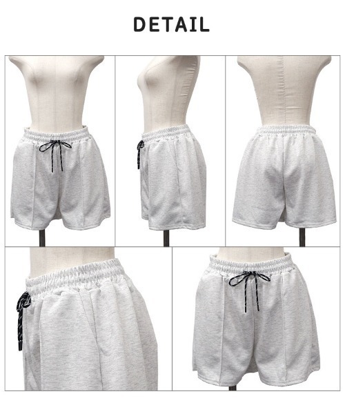 CLOTHY(クロシィ)の「【夏パンツ、これでいいじゃん。】裏COOLスウェットショートパンツ(その他パンツ・レディース・ブラック/ライトグレー/グレー・LARGE/MEDIUM)」の5枚目の写真