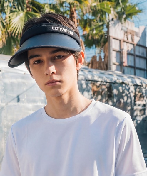 FILA(フィラ)の「【CONVERSE/コンバース】クリップバイザー(サンバイザー・レディース・ブラック/ネイビー・FREE)」の2枚目の写真