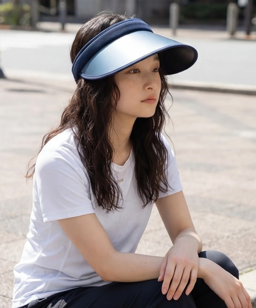 FILA(フィラ)の「【CONVERSE/コンバース】クリップバイザー(サンバイザー・レディース・ブラック/ネイビー・FREE)」の7枚目の写真