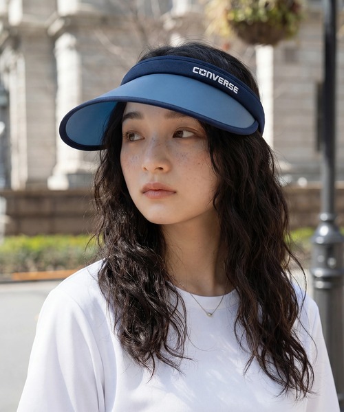 FILA(フィラ)の「【CONVERSE/コンバース】クリップバイザー(サンバイザー・レディース・ブラック/ネイビー・FREE)」の4枚目の写真