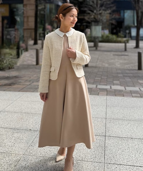 ST.ROONEY(セントルーニー)の「ツイードジャケット【低身長・小柄女性向け】(ノーカラージャケット・レディース・ブラック/ホワイト・XS/S)」の15枚目の写真