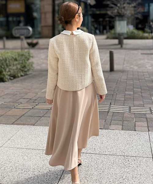 ST.ROONEY(セントルーニー)の「ツイードジャケット【低身長・小柄女性向け】(ノーカラージャケット・レディース・ブラック/ホワイト・XS/S)」の16枚目の写真