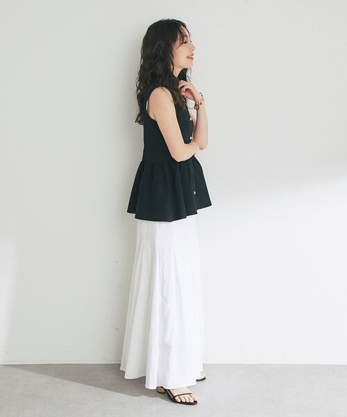 La boutique BonBon(ラブティックボンボン)の「【新色バイオレット・ブラウン予約開始!】レーヨンナイロンマチマーメイドスカート(スカート・レディース・サックスブルー/チャコールグレー/オフホワイト/ブラウン/バイオレット・PM/38/36)」の17枚目の写真
