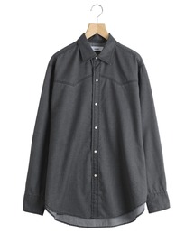marka | marka / マーカ：WESTERN SHIRT -WASHABLE 2/72 WOOL GABARDINE PIGMENT PRINT-：M26A03SH01C[COR](シャツ/ブラウス)