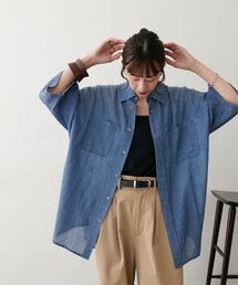 【Enlude】シャンブレー半袖シャツ《ユニセックス》