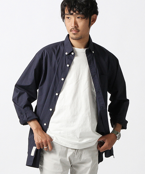 BEAMS(ビームス)の「BEAMS / ルーズフィット ブロード B.Dシャツ(シャツ/ブラウス・メンズ・ホワイト/サックスブルー/ネイビー・LARGE/MEDIUM)」の1枚目の写真