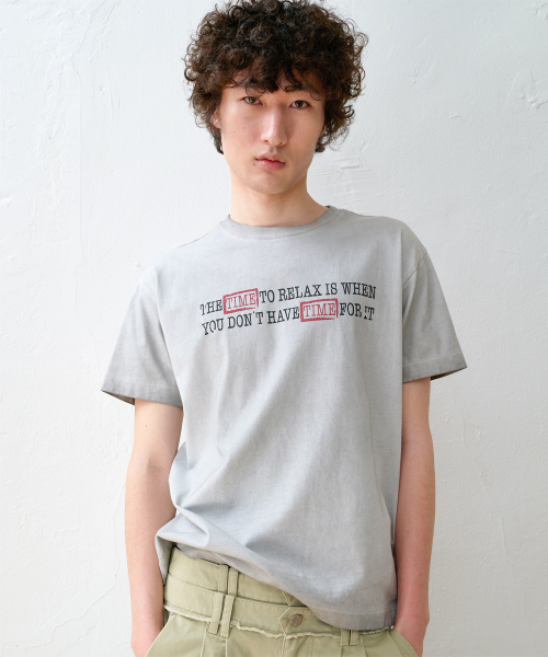 THEVINYLHOUSE(ザバイニルハウス)の「FADED TIME TEE GREY(Tシャツ/カットソー・メンズ・その他・SMALL/MEDIUM/LARGE)」の1枚目の写真