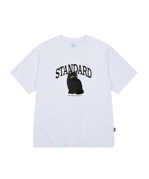 1989STANDARD（1989スタンダード）の「[ヤンステルX1989] CLASSIC CAT クールコットンオーバーサイズ半袖 (SISSTD-0216)（Tシャツ/カットソー・メンズ・アイボリー/ネイビー/ブラック/ライトグレー/ホワイト/ブルー・LARGE/MEDIUM/X-LARGE）」の2枚目の写真