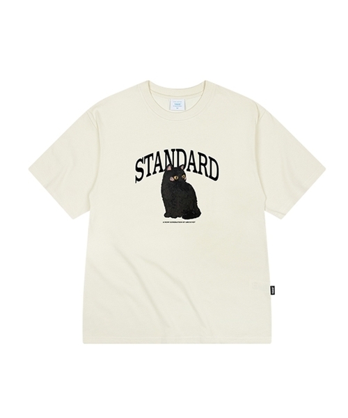 1989STANDARD（1989スタンダード）の「[ヤンステルX1989] CLASSIC CAT クールコットンオーバーサイズ半袖 (SISSTD-0216)（Tシャツ/カットソー・メンズ・アイボリー/ネイビー/ブラック/ライトグレー/ホワイト/ブルー・LARGE/MEDIUM/X-LARGE）」の3枚目の写真