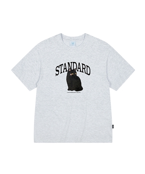 1989STANDARD（1989スタンダード）の「[ヤンステルX1989] CLASSIC CAT クールコットンオーバーサイズ半袖 (SISSTD-0216)（Tシャツ/カットソー・メンズ・アイボリー/ネイビー/ブラック/ライトグレー/ホワイト/ブルー・LARGE/MEDIUM/X-LARGE）」の4枚目の写真