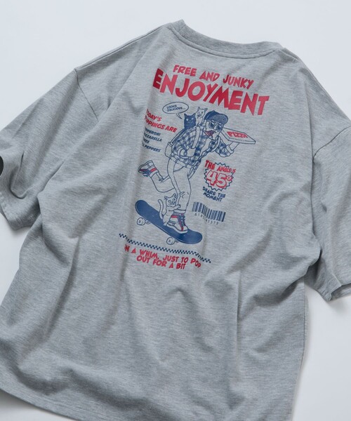セール】限定展開 ビッグシルエット バックプリント Tシャツ SKATE MAN