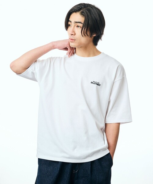 限定展開 ビッグシルエット バックプリント Tシャツ/SKATE MAN