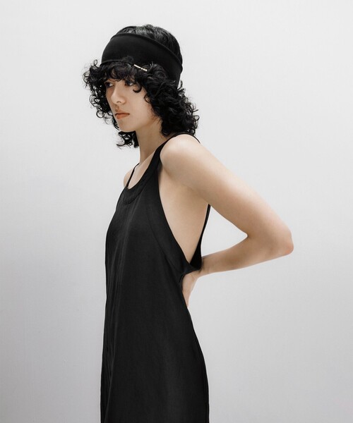 Demi-Luxe BEAMS(デミルクス ビームス)の「【7/31値下げ】【別注】INSCRIRE / リネン ノースリーブ ドレス(ワンピース・レディース・ブラック・36/38)」の2枚目の写真