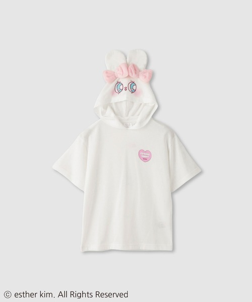 EstherBunnyLittle エスターバニーリトル 耳付きフードTパーカー