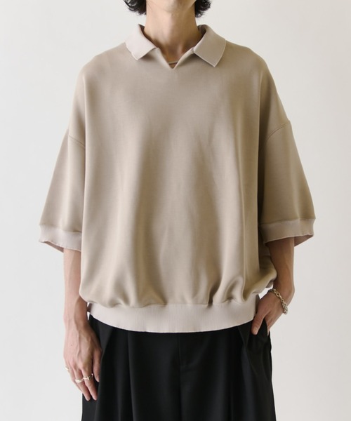 Lui's(ルイス)の「ピーチスキンスキッパーポロシャツ(Tシャツ/カットソー・メンズ・ブラウン/ブラック/ライトグレー・M/S)」の3枚目の写真