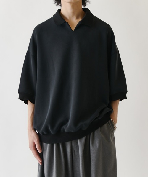 Lui's(ルイス)の「ピーチスキンスキッパーポロシャツ(Tシャツ/カットソー・メンズ・ブラウン/ブラック/ライトグレー・M/S)」の2枚目の写真