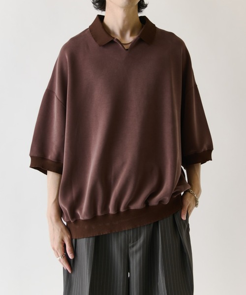 Lui's(ルイス)の「ピーチスキンスキッパーポロシャツ(Tシャツ/カットソー・メンズ・ブラウン/ブラック/ライトグレー・M/S)」の17枚目の写真