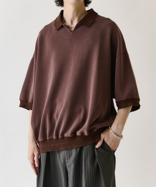 Lui's(ルイス)の「ピーチスキンスキッパーポロシャツ(Tシャツ/カットソー・メンズ・ブラウン/ブラック/ライトグレー・M/S)」の18枚目の写真