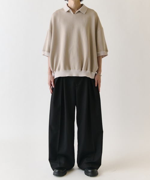 Lui's(ルイス)の「ピーチスキンスキッパーポロシャツ(Tシャツ/カットソー・メンズ・ブラウン/ブラック/ライトグレー・M/S)」の15枚目の写真