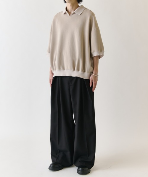 Lui's(ルイス)の「ピーチスキンスキッパーポロシャツ(Tシャツ/カットソー・メンズ・ブラウン/ブラック/ライトグレー・M/S)」の16枚目の写真