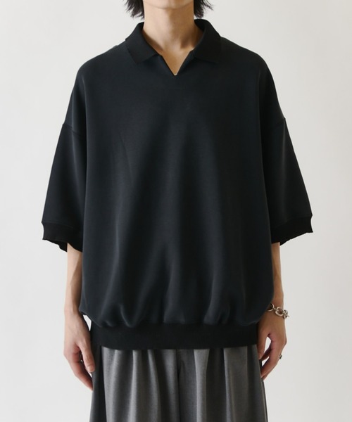 Lui's(ルイス)の「ピーチスキンスキッパーポロシャツ(Tシャツ/カットソー・メンズ・ブラウン/ブラック/ライトグレー・M/S)」の4枚目の写真