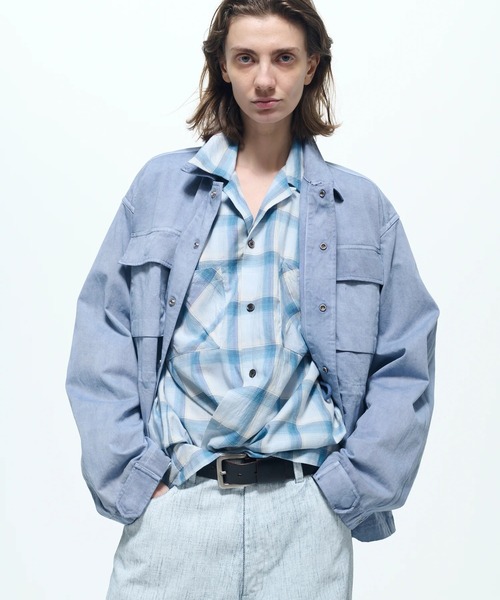 URU(ウル)の「Utilyty shirts(シャツ/ブラウス・メンズ・ブルー・2/1)」の3枚目の写真